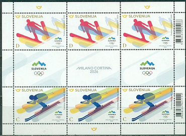 Словения, 2026, Зимние Олимпийские игры Милан, Кортина,малый лист